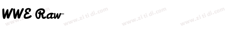 WWE Raw字体转换